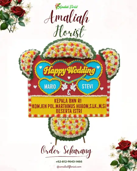 Papan Bunga Pernikahan Hanjuang
